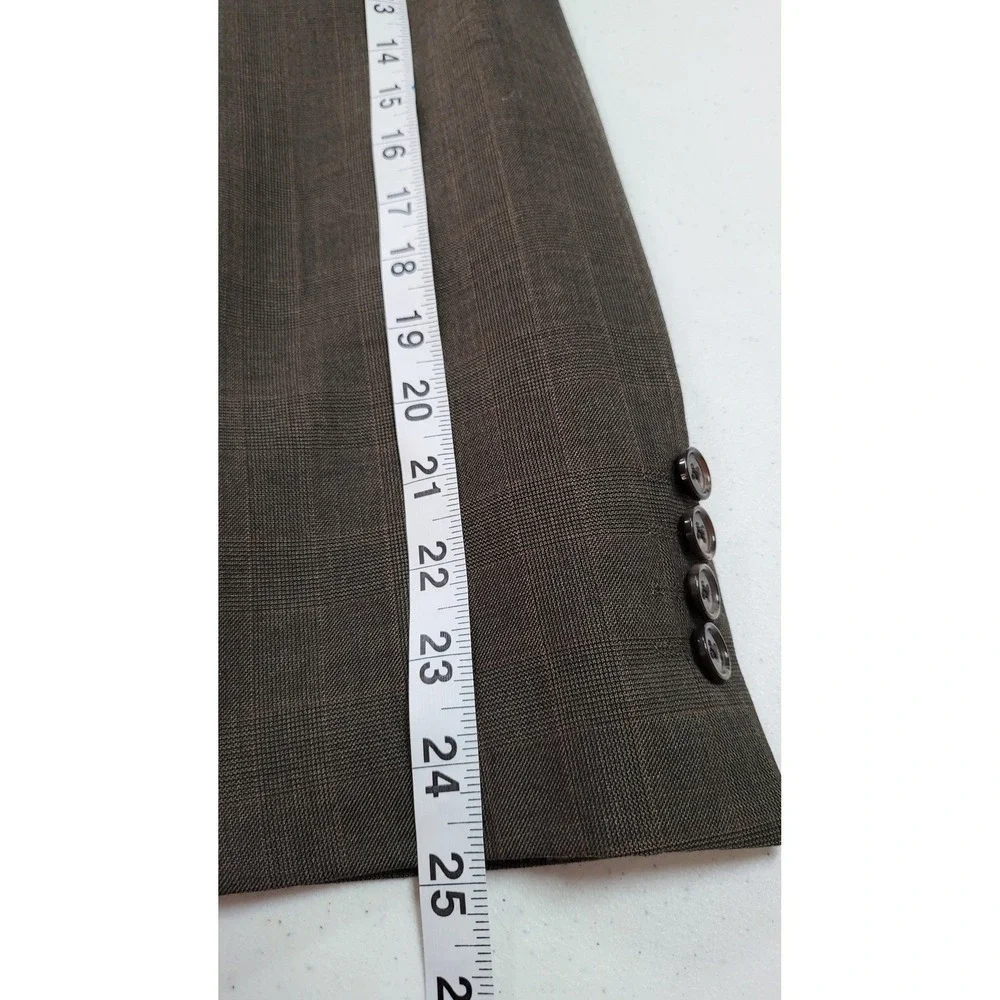 Ralph Lauren Men's Brown Plaid Wool Blazer Sport Coat Jacket Dillard's Exclusive